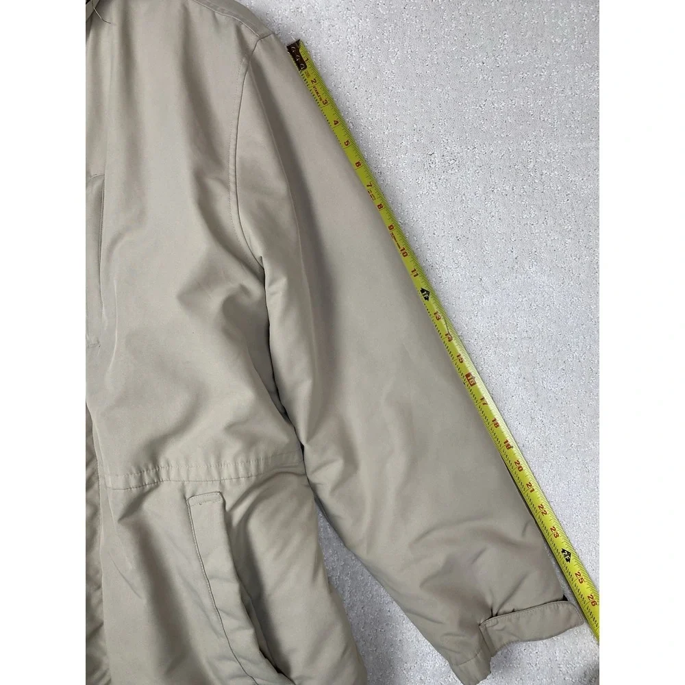 Weatherproof Men's Insulated Hooded Parka Jacket Tan Fleece Lined Winter Coat